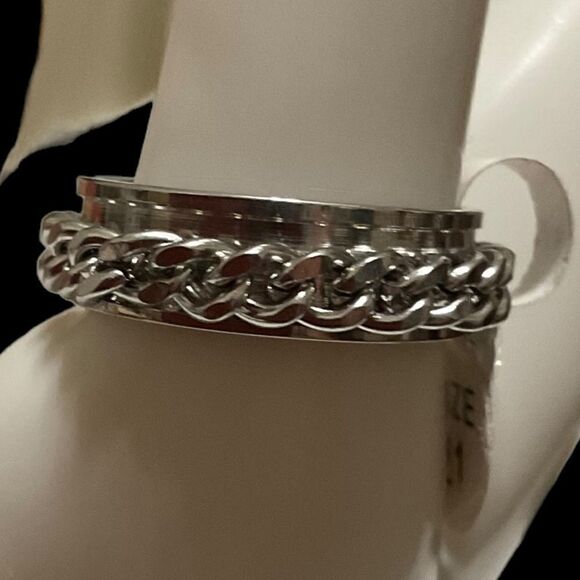 Mens Stainless Spinner Band - Picture 7 of 7